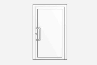 Single-leaf entrance door