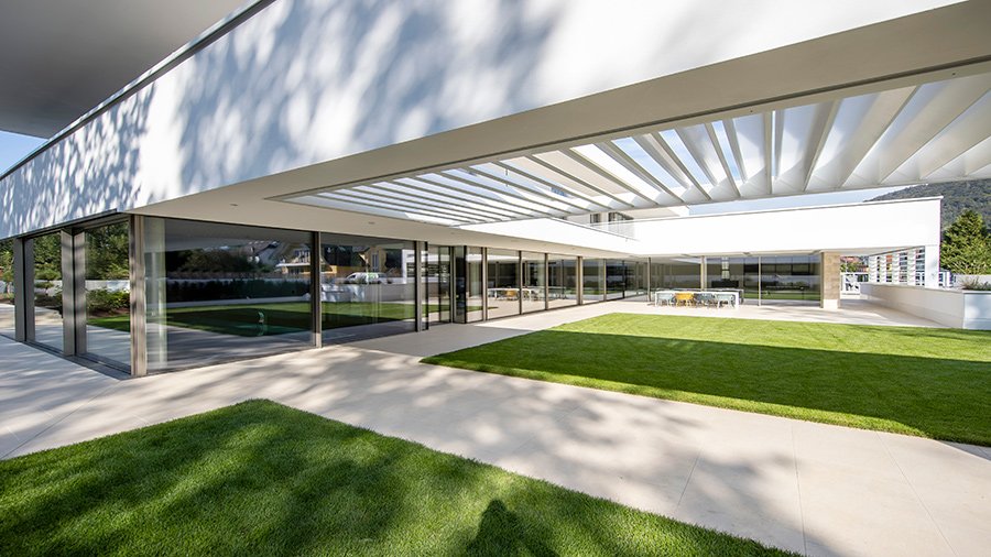 Motorization, sunscreen, insect screen, and automated opening processes are available